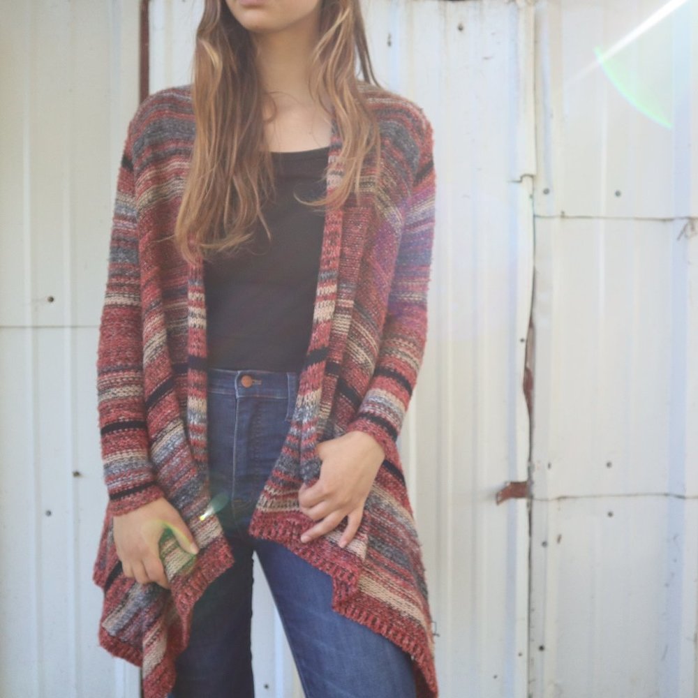 Beautiful American Eagle Outfitters red striped sweater size extra small